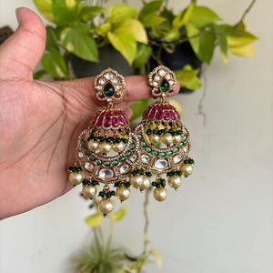 Agnijwala  Ruby Kundan Earrings
