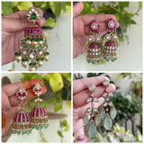 ✨ "Royal Radiance 4 Jhumka Set – 18K Gold Plated | Limited Edition!" ✨